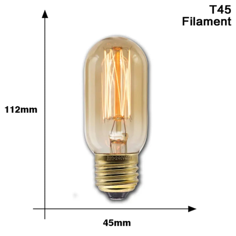 vintage Edison filament light bulb E27 ampoule style incandescent bulb for bedroom living room cafe restaurant home decor lighting