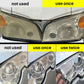 Headlight scratch remover cleaning paste for restoring yellowed oxidized car headlights