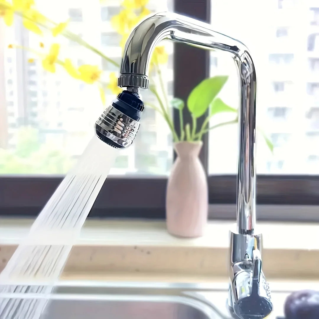 Water-saving rotating faucet sprayer splash proof kitchen faucet extender attachment