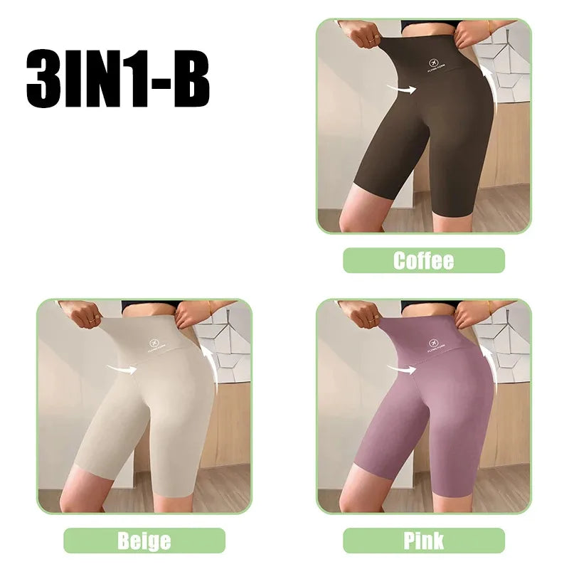 Women High Waist Push Up Gym Shorts for Yoga & Fitness