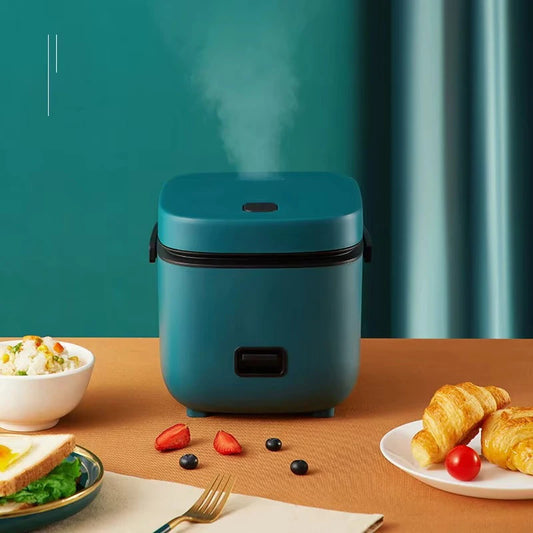 Mini 1.2L electric rice cooker for 1-2 people with non-stick inner pot and measuring cup