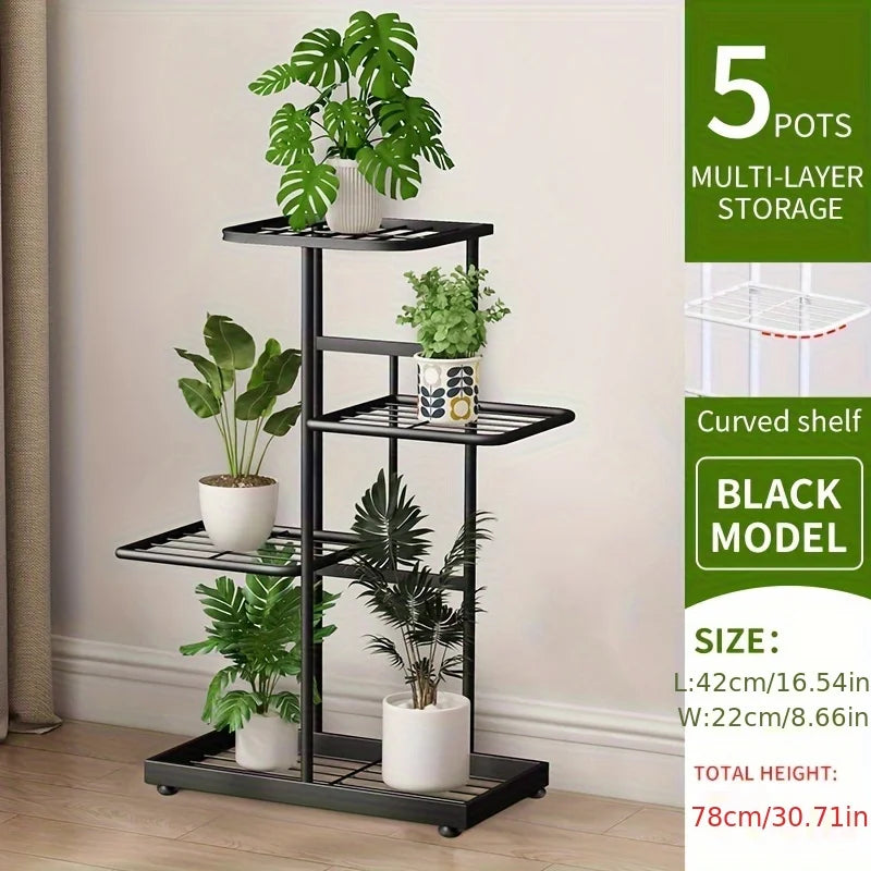 multi-tier iron plant stand flowerpot organizer for flowers succulents herbs balcony patio and garden decor