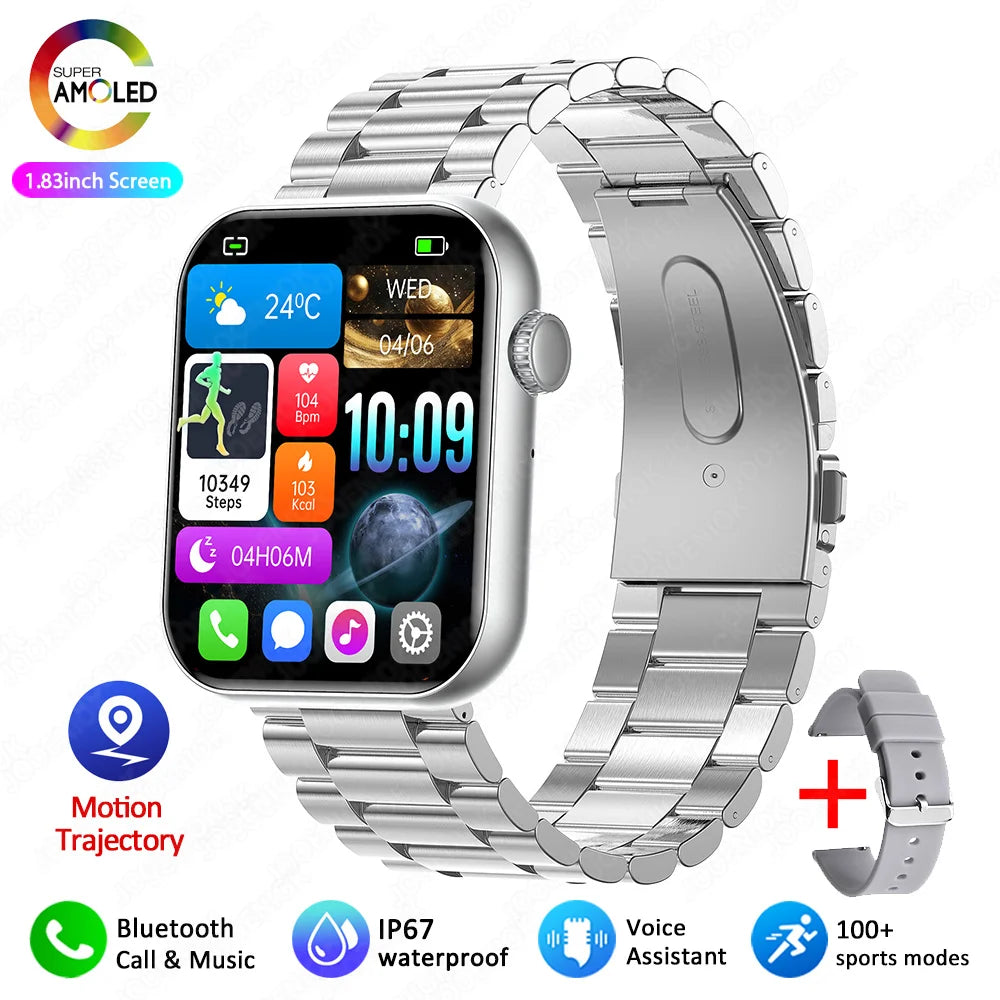 Waterproof Bluetooth Smart Watch with Heart Rate & Fitness Tracker