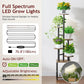 6-tier metal plant stand with adjustable grow lights for indoor plants succulents herbs and home decor