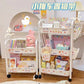 4 wheel rolling storage cart for bathroom kitchen and snack organization