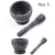 Resin mortar and pestle set for grinding garlic herbs spices ginger and seasonings in kitchen