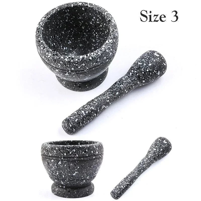 Resin mortar and pestle set for grinding garlic herbs spices ginger and seasonings in kitchen