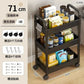 3/4 layer rolling utility storage cart with wheels for bathroom kitchen and home organization
