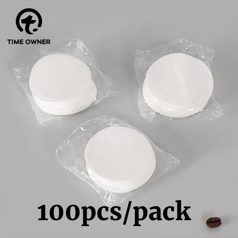 Disposable coffee filter paper for espresso coffee powder bowl portafilter 51mm 53mm 58mm 100 sheets