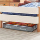 Dustproof under bed storage box with reinforced handles for bedroom organization
