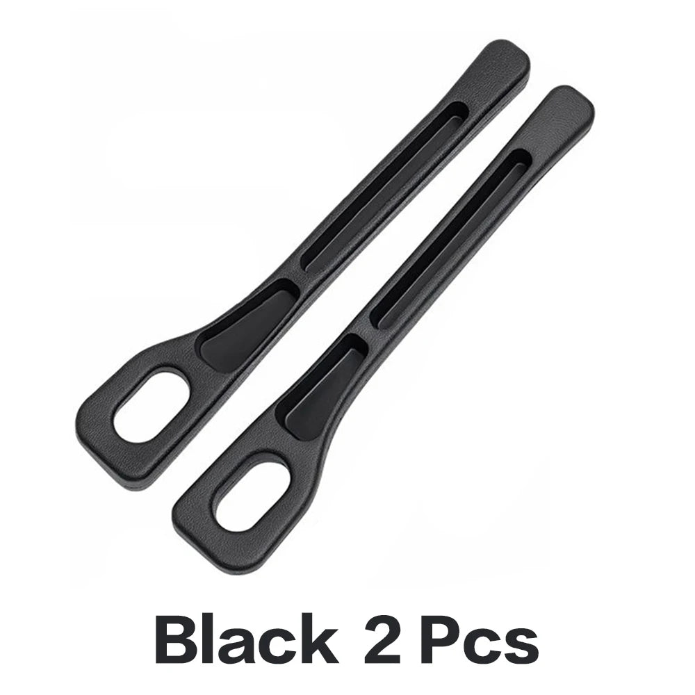 2PCS black rubber car seat gap filler console organizer storage box
