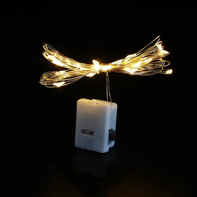 warm white button battery fairy string lights with LED bulbs for bedroom jars wedding party Christmas and home decor
