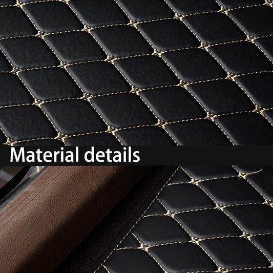 PU leather waterproof dust-proof car floor mat set for auto interior protection