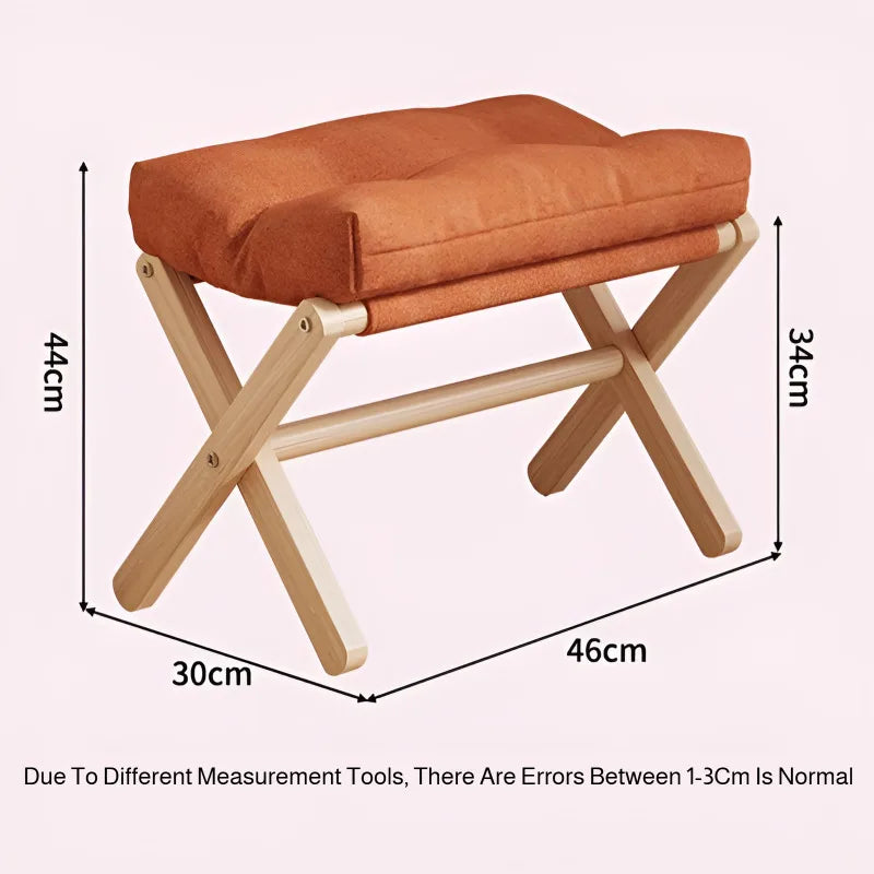 solid wood shoe changing stool and footrest bench for sofa and entryway