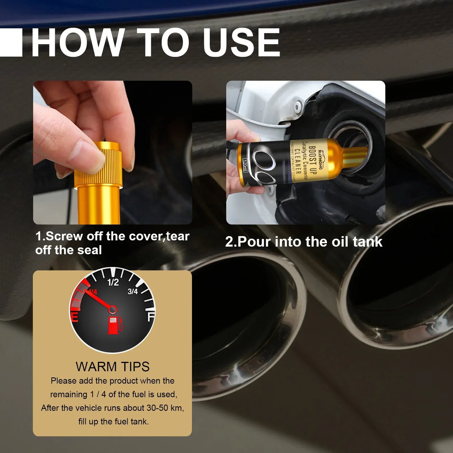 5PCS 120ml car catalytic converter cleaner bottles for fuel system cleaning