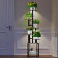 6-tier metal plant stand with adjustable grow lights for indoor plants succulents herbs and home decor