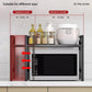Black microwave shelf organizer rust proof kitchen countertop storage rack with hooks