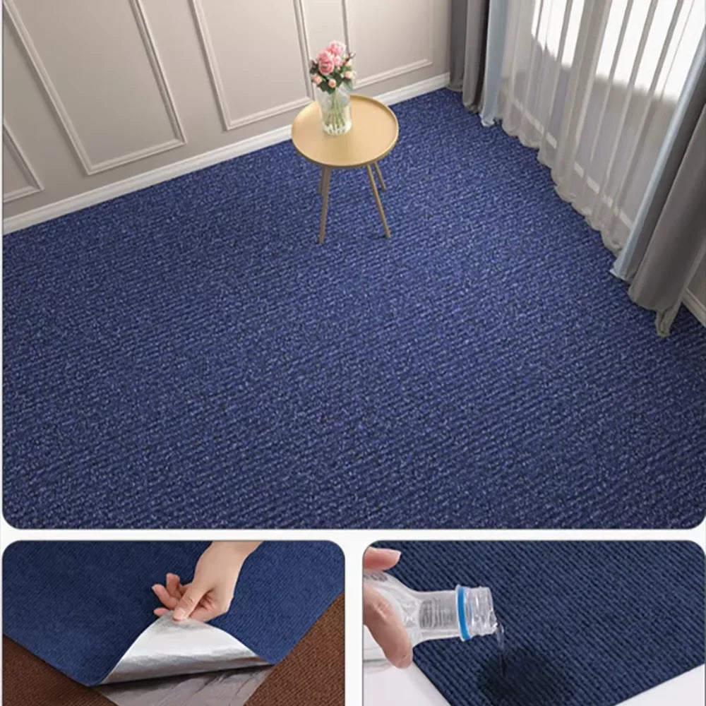 Self adhesive carpet rug for living room kitchen bedroom and home floor decoration