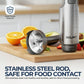 4-in-1 1000W stainless steel immersion hand blender set with chopper whisk and mixing cup