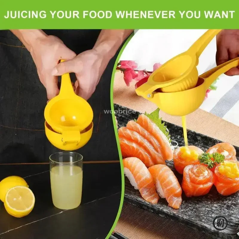 Manual lemon lime squeezer stainless steel citrus press juicer with built-in filter