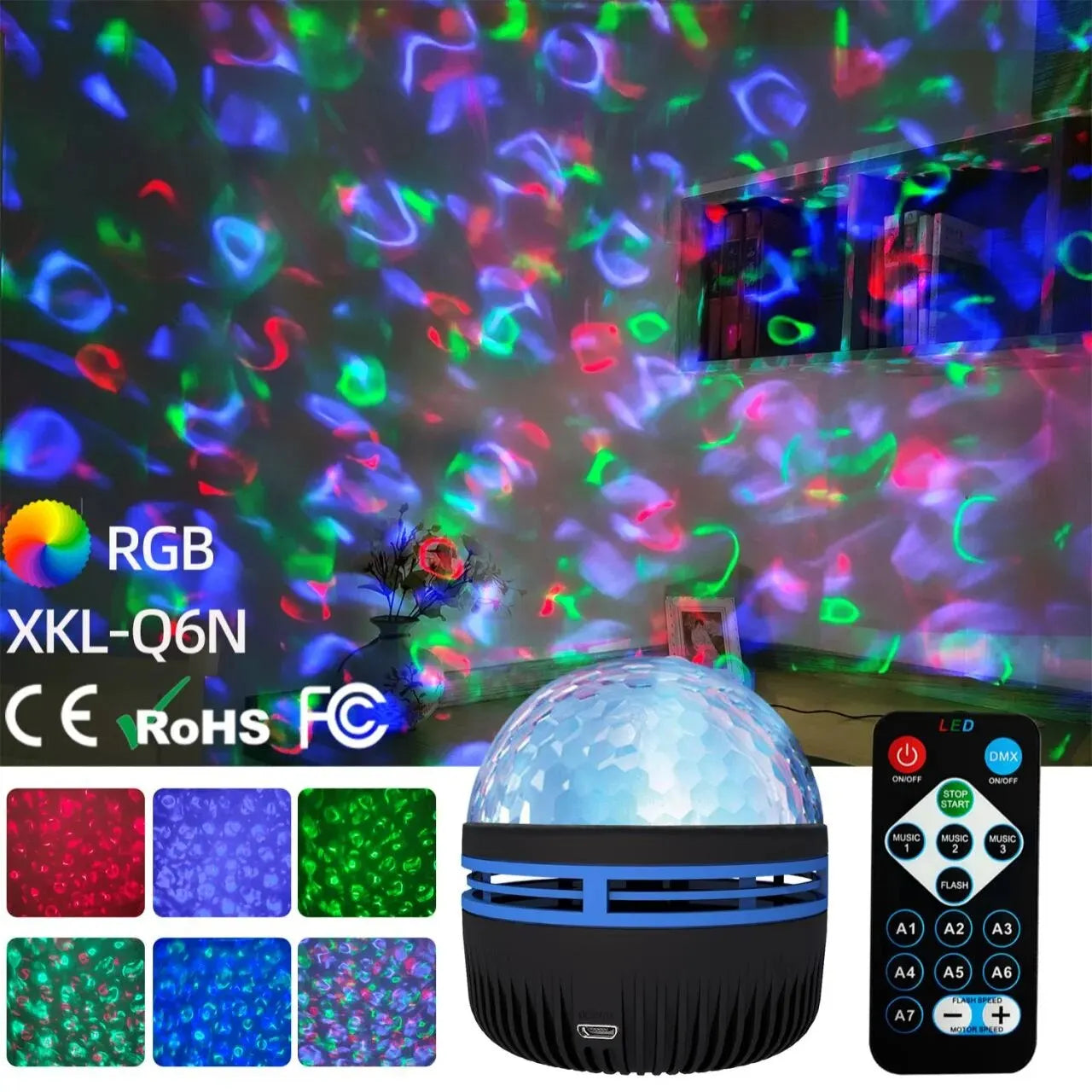 7 color starry sky projector night light with remote control aurora galaxy projection for bedroom and party decoration