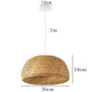 hand knitted bamboo pendant hanging lamp natural woven ceiling light fixture for bedroom dining room restaurant cafe and home decor