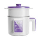 1.7L electric rice cooker with non-stick inner pot and steaming basket for 2-3 people