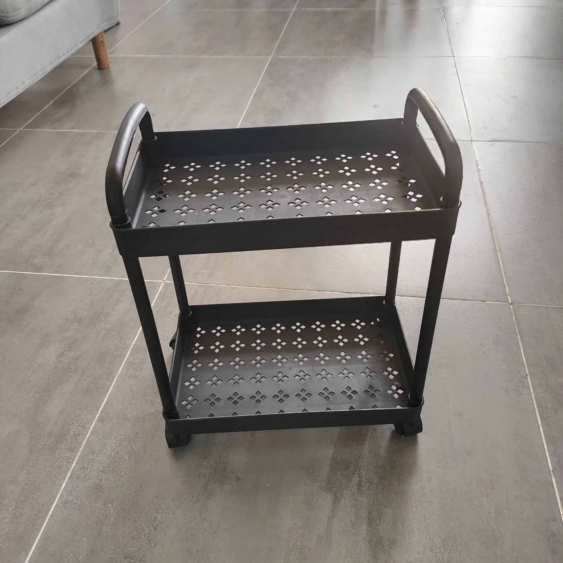 4 wheel rolling storage cart for bathroom kitchen and snack organization
