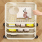 Multi-layer storage trolley with handlebar rolling kitchen storage rack for home organization