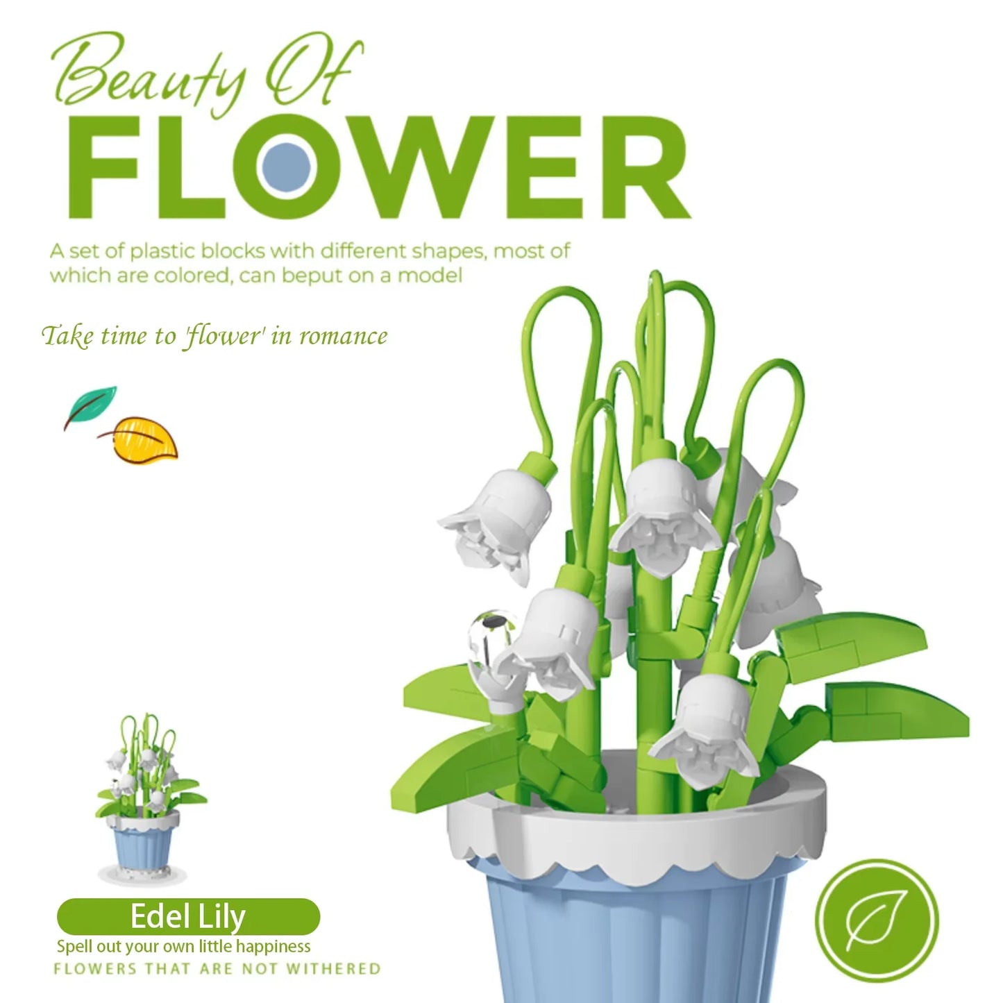 mini flower building block set with colorful potted plant designs micro self locking bricks DIY home desk decor toy gift