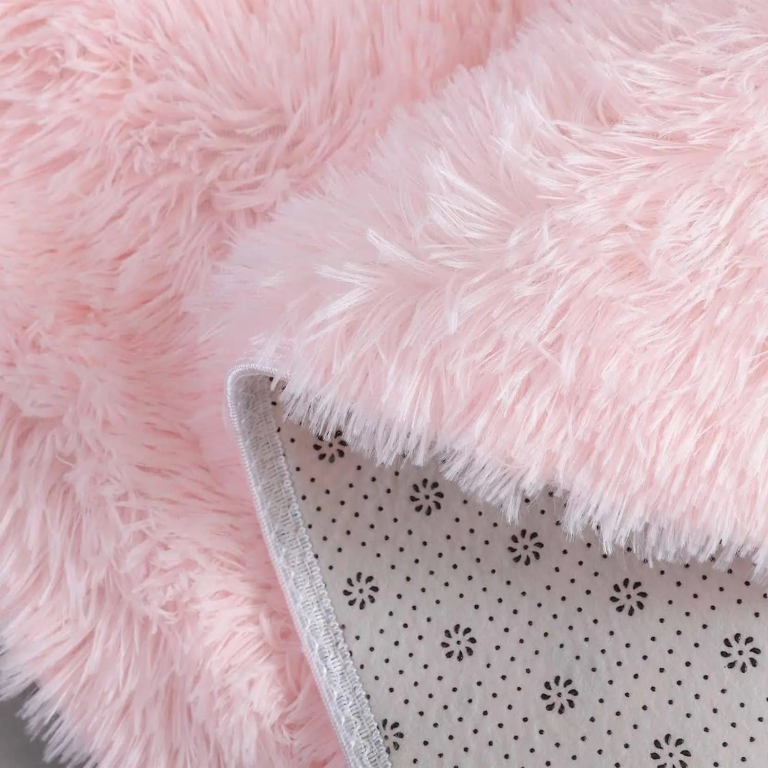 Round fluffy soft area rug for kids girls room princess bedroom decor