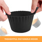 Silicone cupcake molds non-stick reusable heat resistant baking cups for muffins and desserts