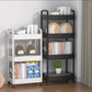 4 wheel rolling storage cart for bathroom kitchen and snack organization