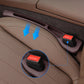 2PCS black rubber car seat gap filler console organizer storage box