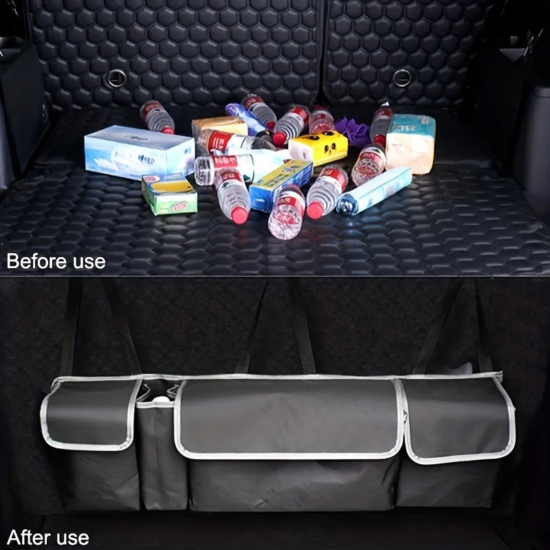 Oxford cloth car trunk storage bag rear seat back organizer for car accessories