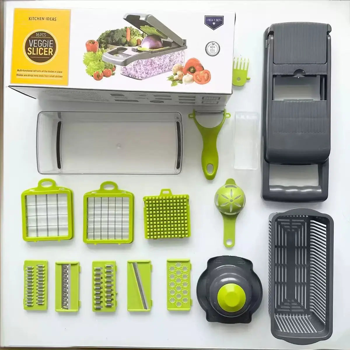 Multifunctional vegetable chopper food grater slicer dicer with stainless steel blades
