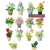 mini flower building block set with colorful potted plant designs micro self locking bricks DIY home desk decor toy gift