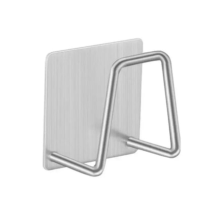 Stainless steel sink sponge holder adhesive drain drying rack for kitchen sponge scrubber and soap storage