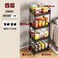 4 wheel rolling storage cart for bathroom kitchen and snack organization