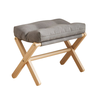 solid wood shoe changing stool and footrest bench for sofa and entryway