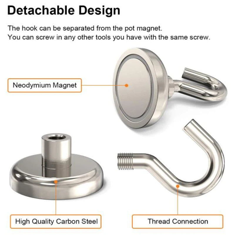 40PCS strong magnetic hooks stainless steel utility hooks for kitchen and home storage