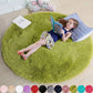 Round fluffy soft area rug for kids girls room princess bedroom decor