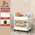 4 wheel rolling storage cart for bathroom kitchen and snack organization