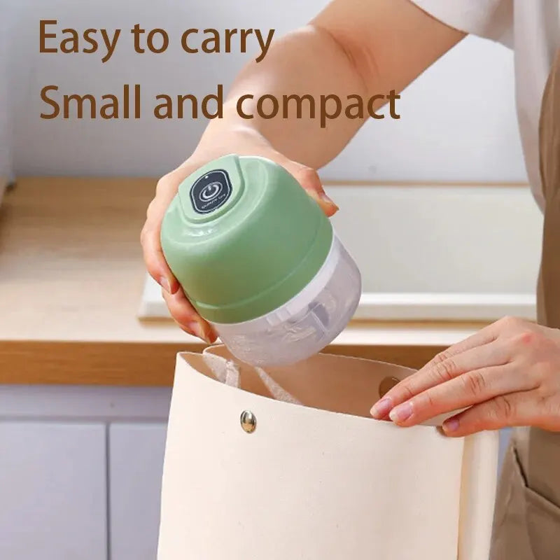 250ML USB rechargeable mini electric garlic chopper vegetable cutter for kitchen food preparation