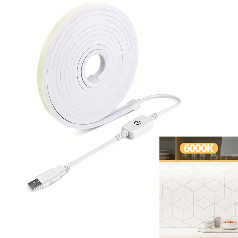 waterproof flexible LED neon tape lights for bathroom cabinet TV background bedroom living room and modern home decor