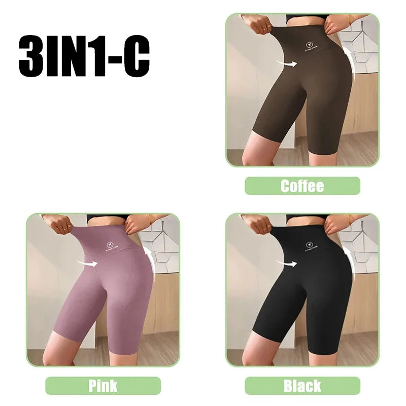 Women High Waist Push Up Gym Shorts for Yoga & Fitness
