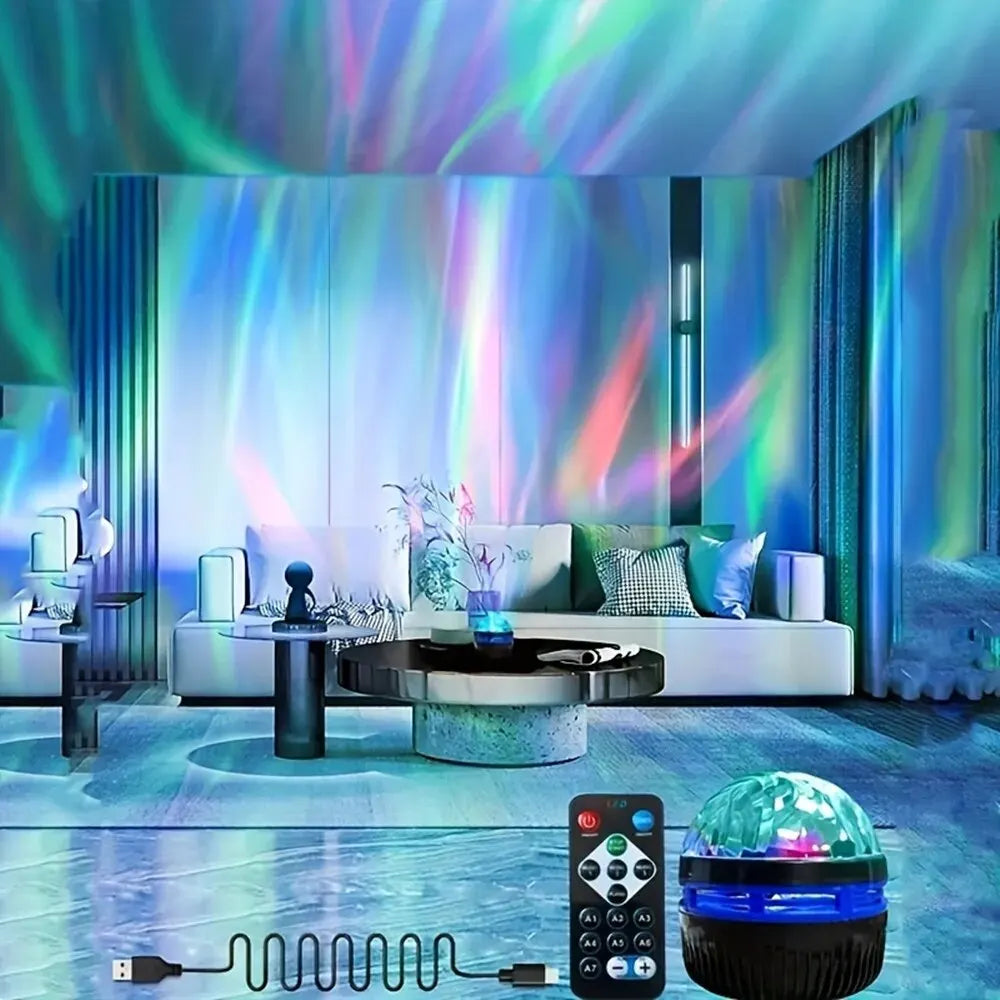 7 color starry sky projector night light with remote control aurora galaxy projection for bedroom and party decoration