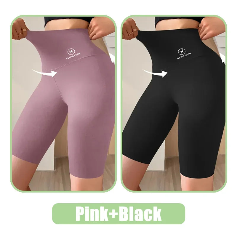 Women High Waist Push Up Gym Shorts for Yoga & Fitness