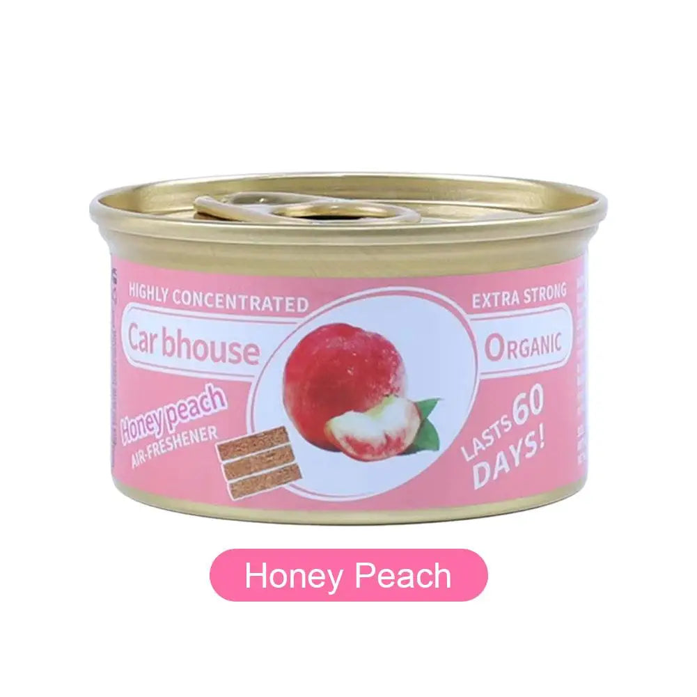 Long-lasting canned car air freshener with wood block coffee flavor fragrance for vehicle interior