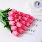 10pcs realistic artificial tulip flowers bouquet for vase home decor wedding birthday bridal shower and party decoration